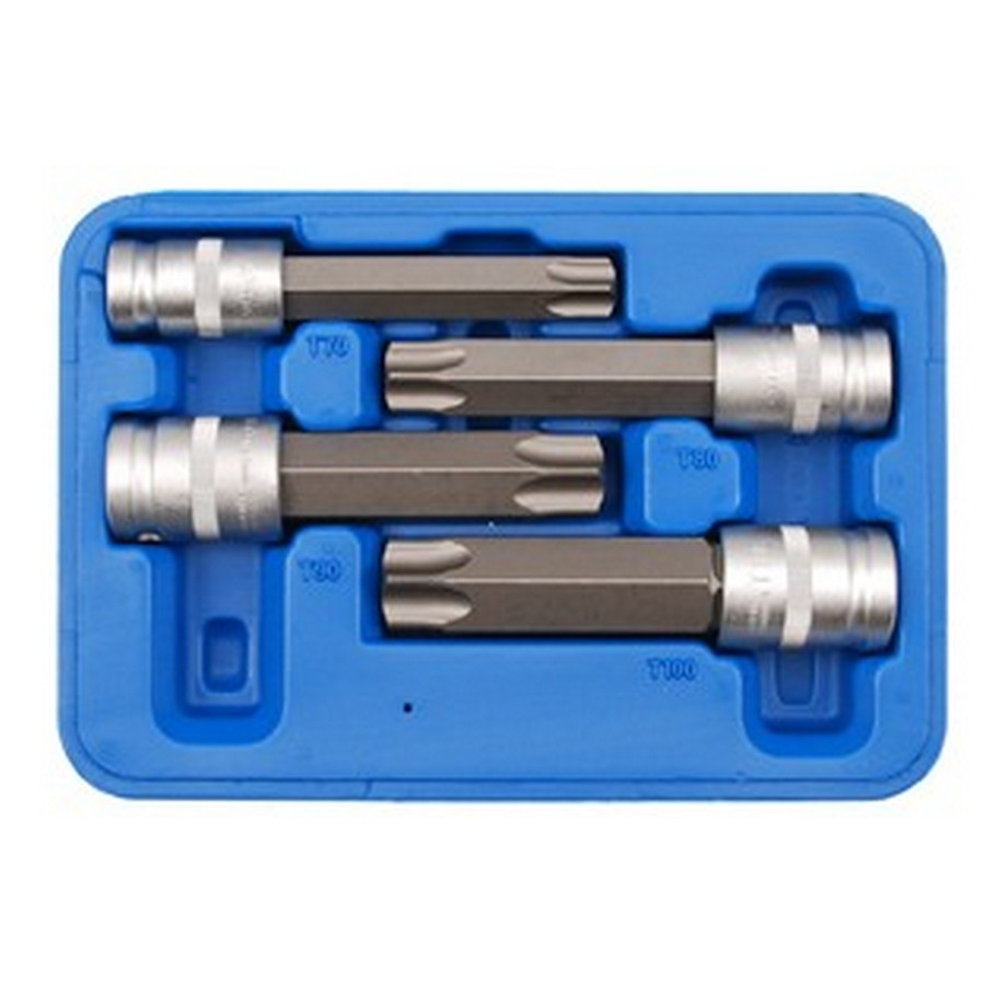 4-piece bit socket set for t-star tamperproof 1/2