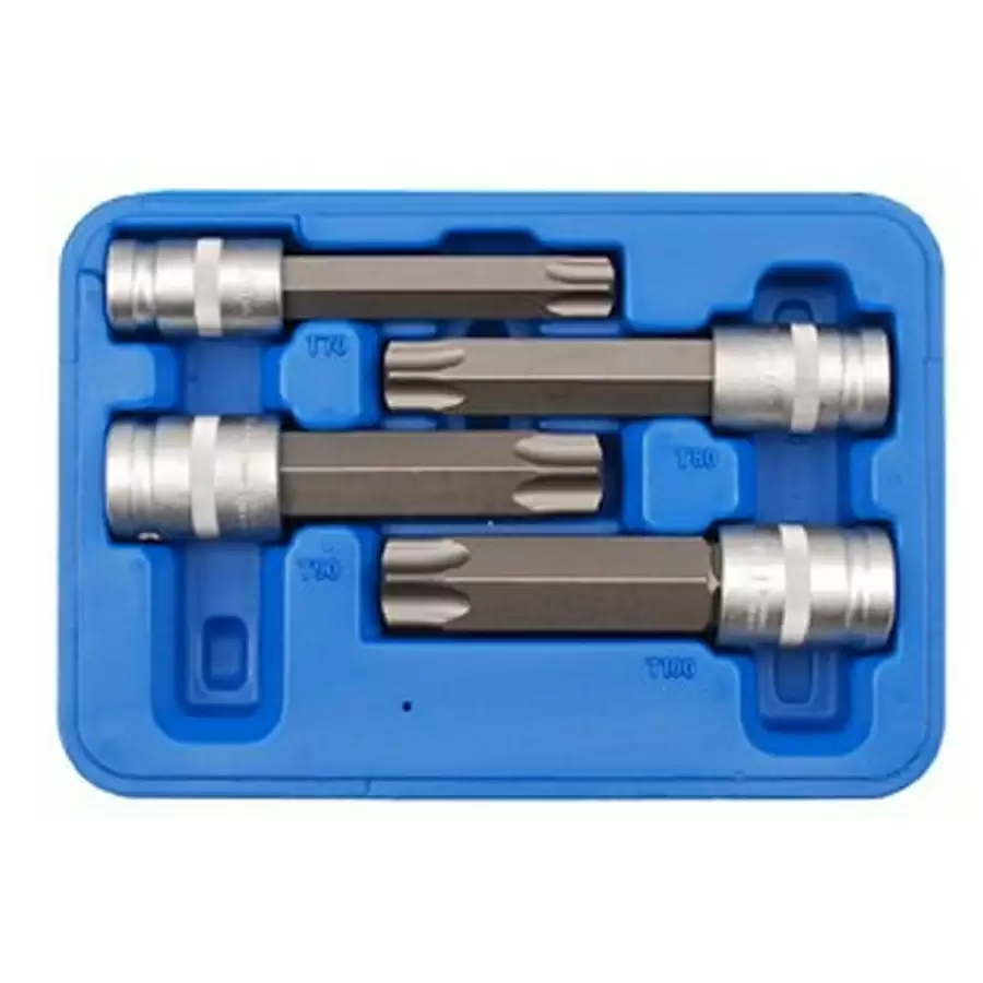 4-piece bit socket set for t-star tamperproof 1/2