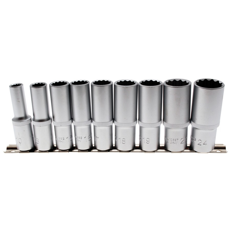 9-piece deep socket set 12-pt. 1/2
