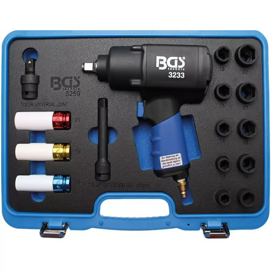 16-piece air impact wrench set 1/2
