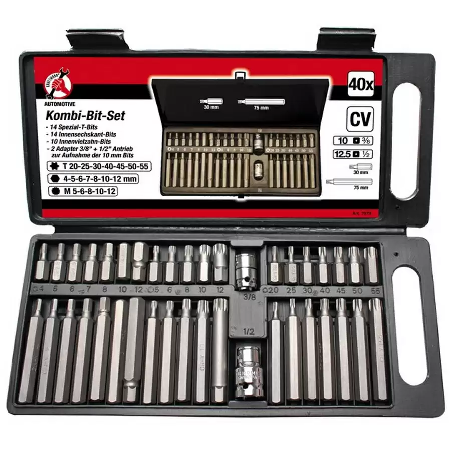 set 40 pezzi inserti combinati - codice BGS7073 - image