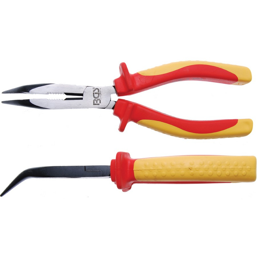 vde long nose pliers 200 mm angled - code BGS7153