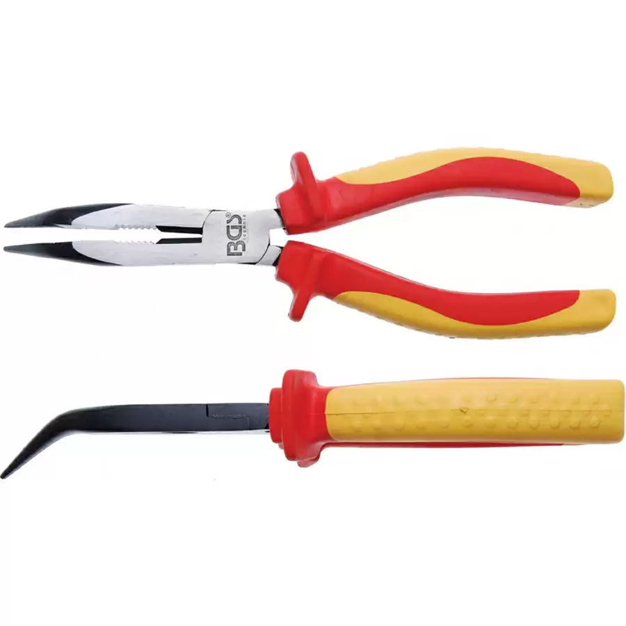 vde long nose pliers 200 mm angled - code BGS7153 - image