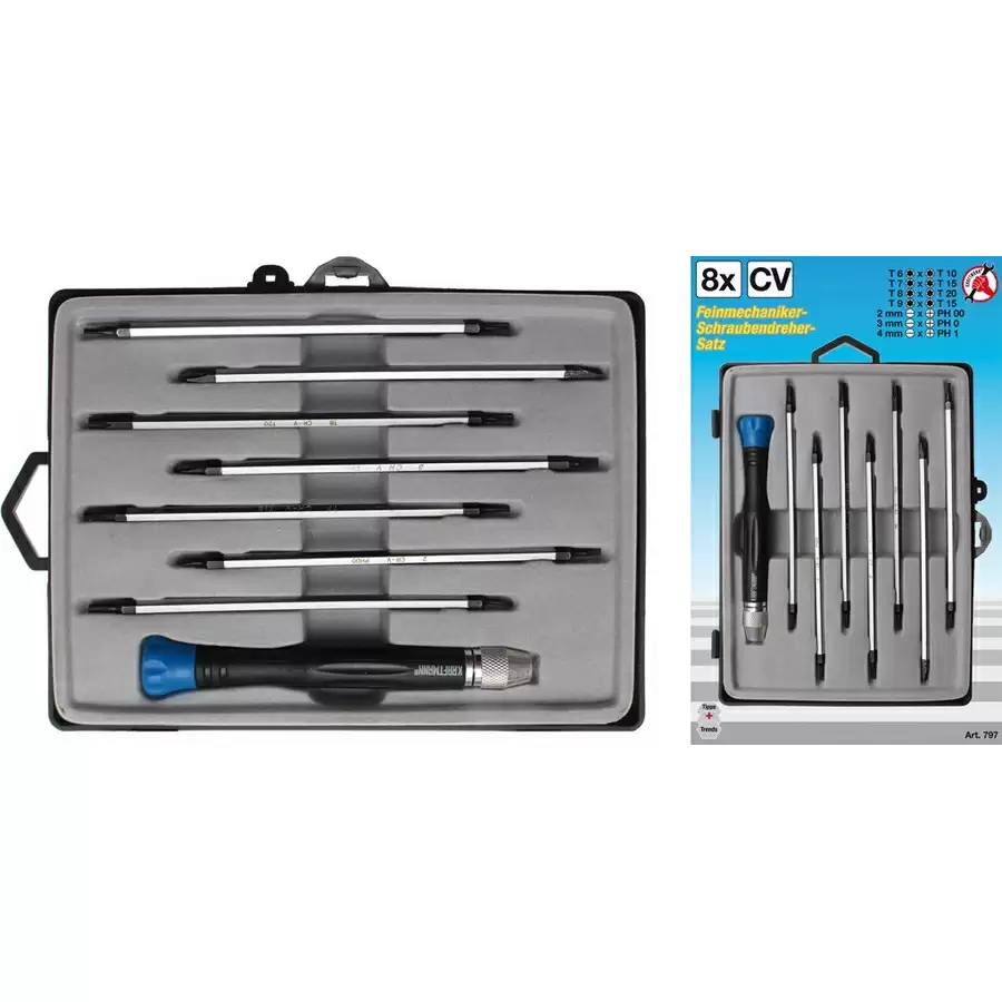 8-piece screwdriver set for electricians - code BGS797 - image