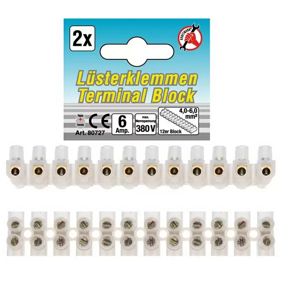 luster terminals 4.0mm² 2 pieces of 12 block - code BGS80727 Bike - image