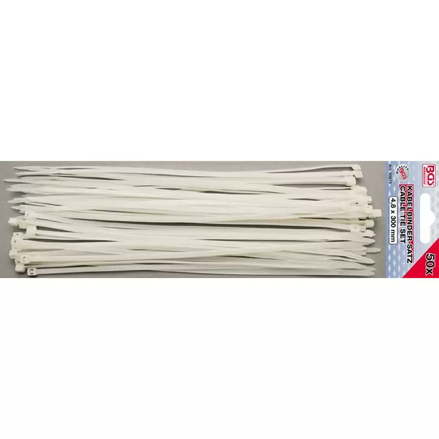 50-piece cable tie set 4.8 x 300 mm - code BGS80876 - image