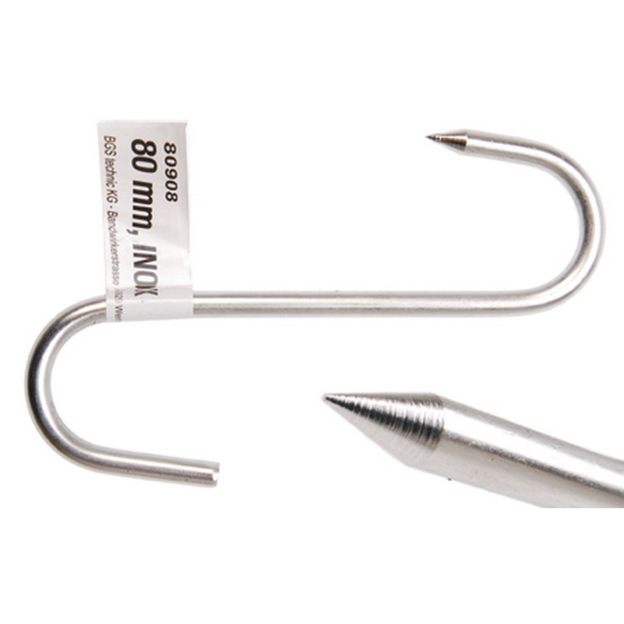 meat hook 80 mm stainless steel - code BGS80908