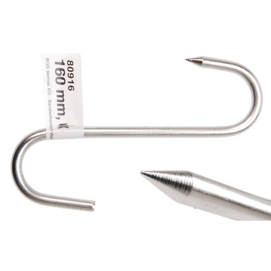 meat hook 160 mm stainless steel - code BGS80916