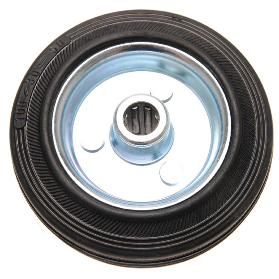 100 mm solid rubber wheel steel rim - code BGS80959