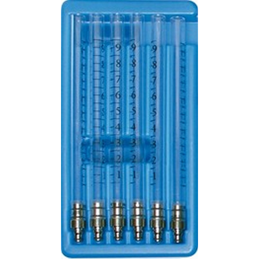 set 6 tubi in vetro per bgs 8101 e  bgs8102 - codice BGS8101-1