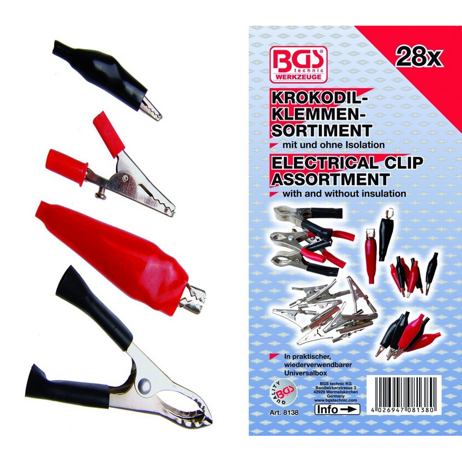 28-piece Electrical Clip Sortiment - Code BGS8138 FBGS8138 BGS