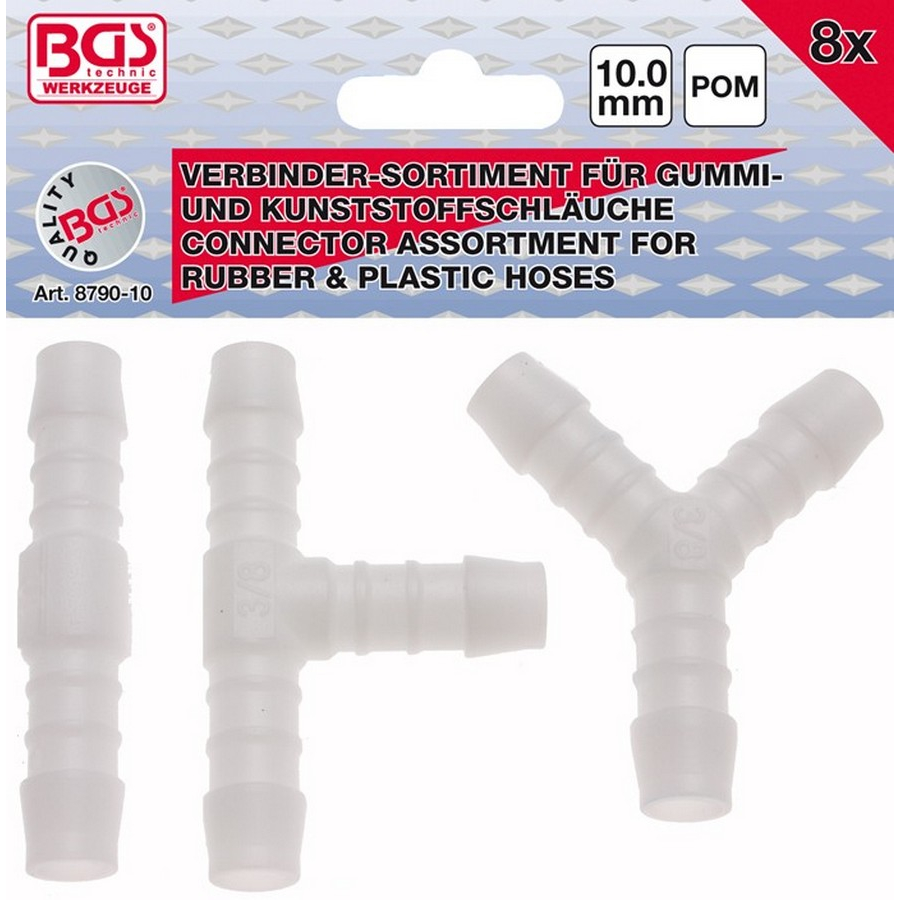 Assortiment de connecteurs de tuyau 10 mm - code BGS8790-10