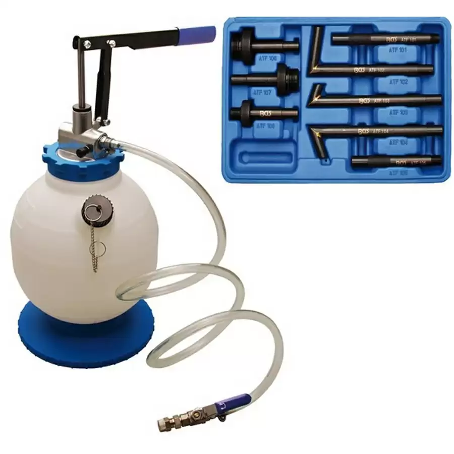 transmission oil filling tool with hand pump 7 liters with 8 adapters - code BGS9992 - image