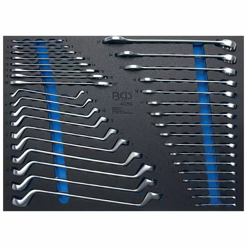 Tool Tray 3/3: Open End / Ring Spanners 35pcs - Code BGS4089 - image