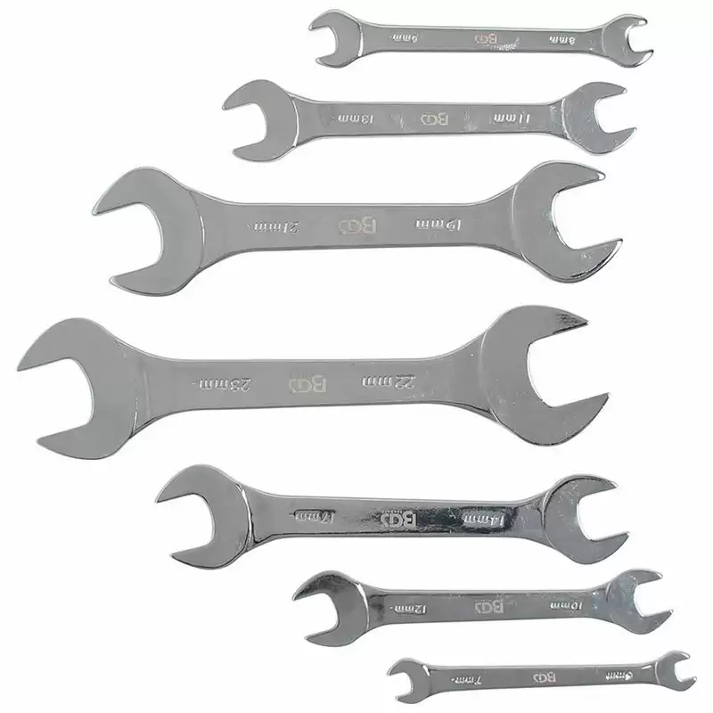 Double Open End Spanner Set extra flat 6 - 23mm 7pcs - Code BGS9019 - image