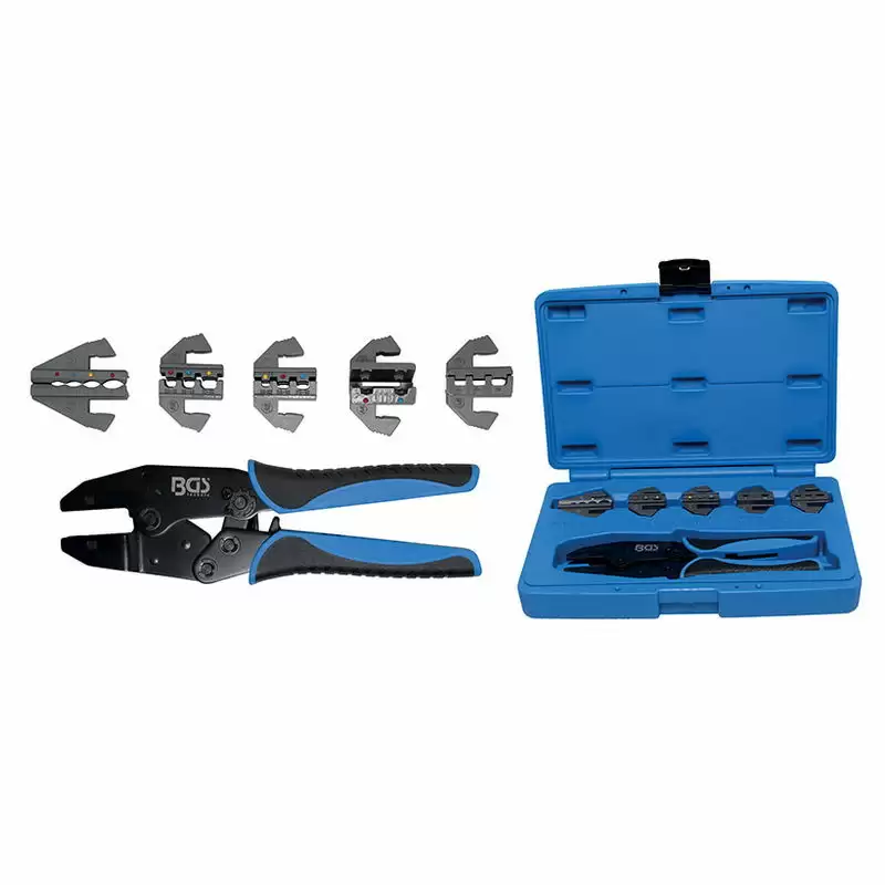 Crimping Tool Set with 5 Pairs of Jaws - Code BGS9098 - image
