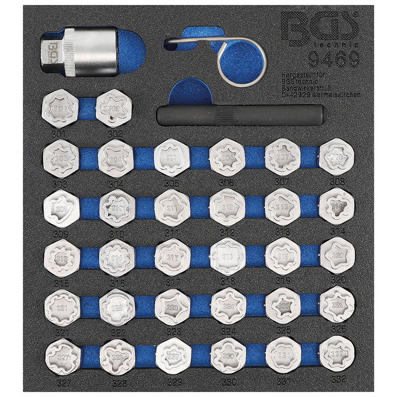 Rim Lock Socket Set for Mercedes 35pcs - Code BGS9469