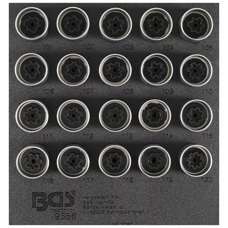 Rim Lock Socket Set for Opel Vauxhall (Version A) 20pcs - Code BGS9556 - image