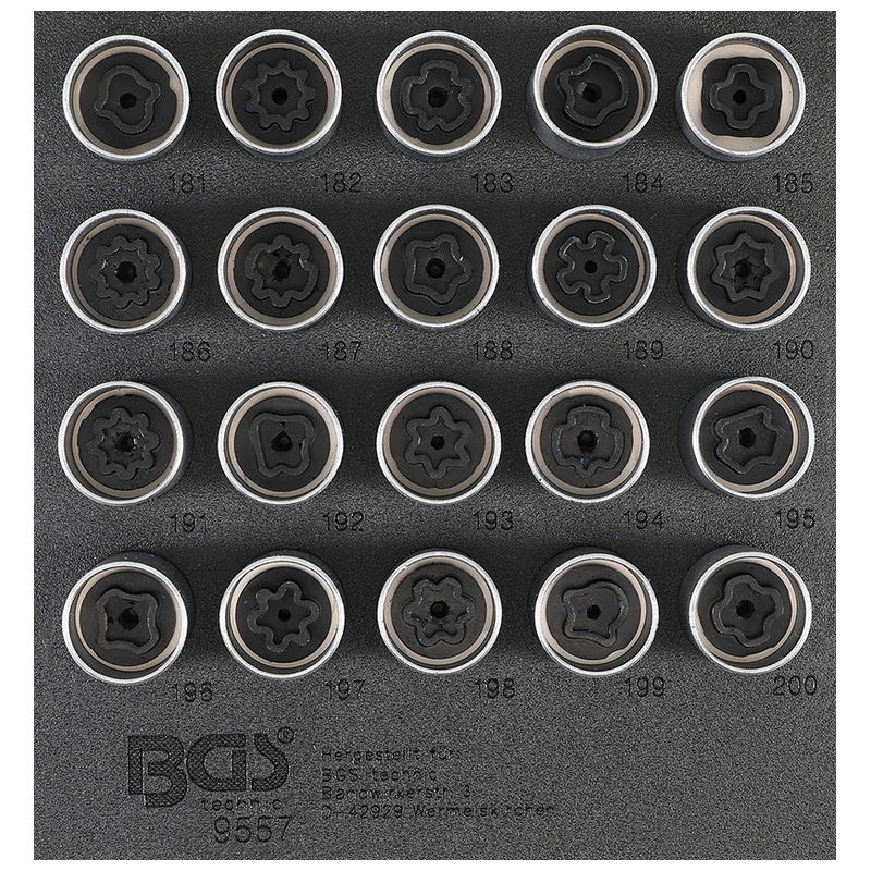 Rim Lock Socket Set for Opel Vauxhall (Version B) 20pcs - Code BGS9557