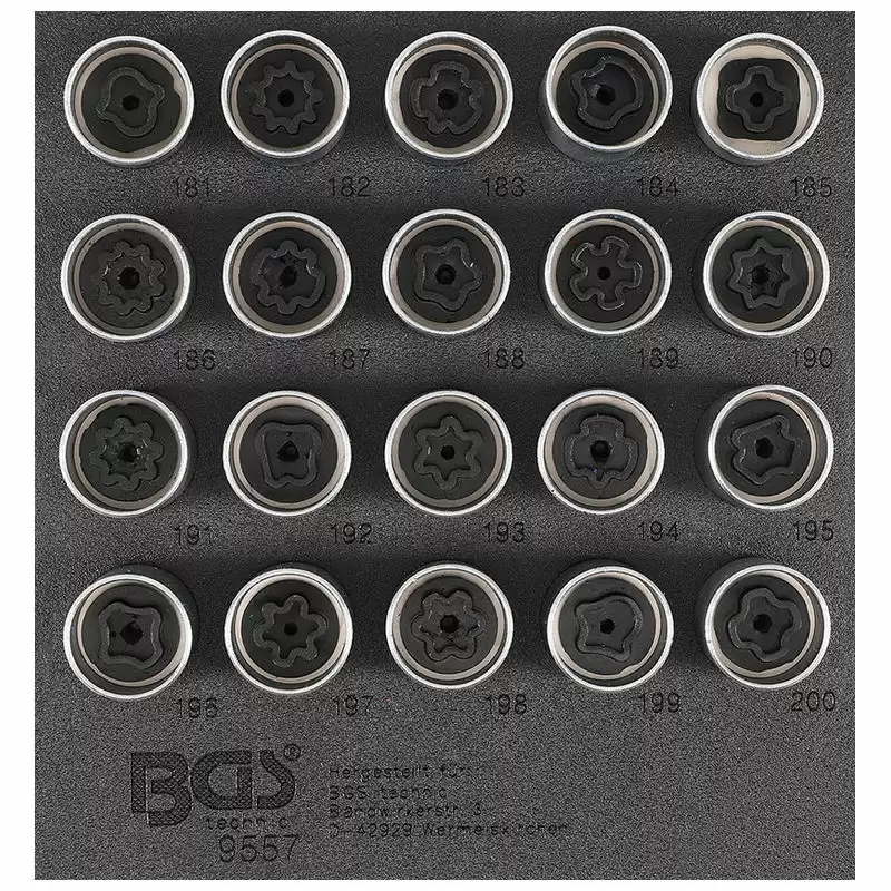Set 20pz Inserti Speciali Per Bulloni Sicurezza Opel (Vers.B) - Codice BGS9557 - image
