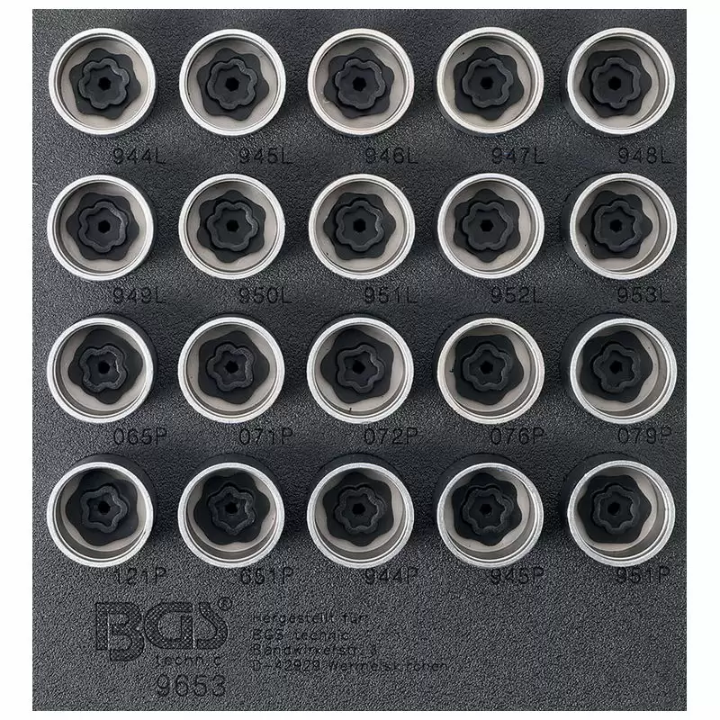 Rim Lock Socket Set for Volvo 20pcs - Code BGS9653 - image