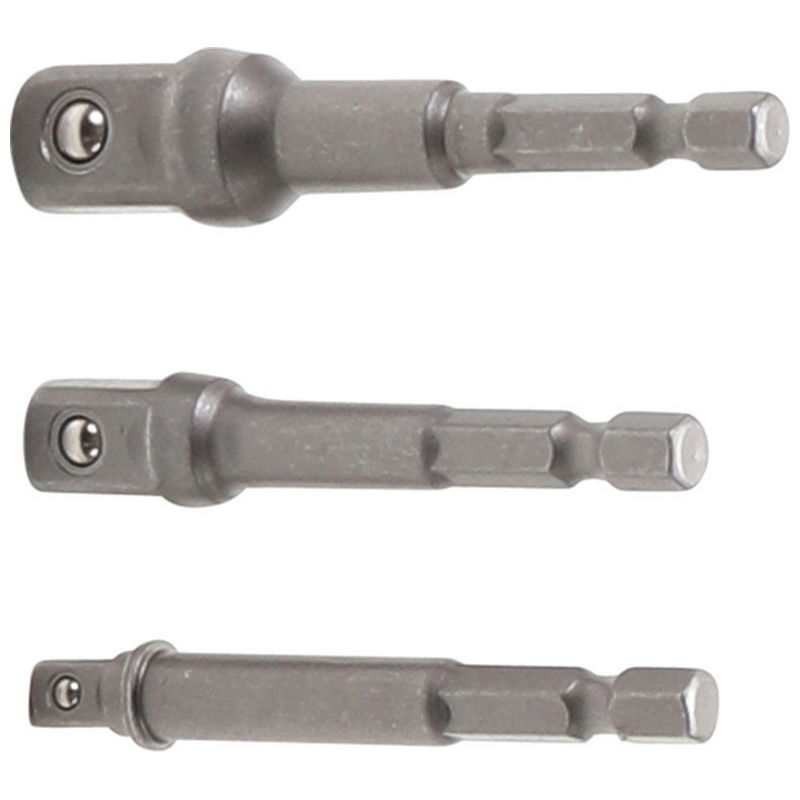 Electric Drill Adaptor Set 6.3mm (1/4'') Drive 6.3mm (1/4'') / 10mm (3/8'') / 12,5mm (1/2'')mm 3pcs