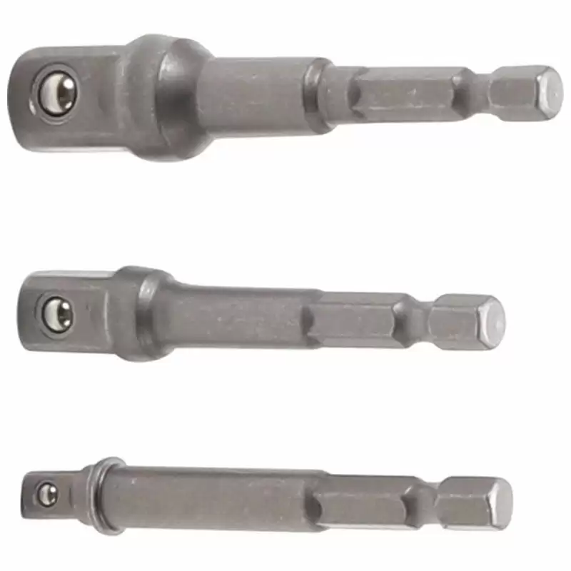 Electric Drill Adaptor Set 6.3mm (1/4'') Drive 6.3mm (1/4'') / 10mm (3/8'') / 12,5mm (1/2'')mm 3pcs - image