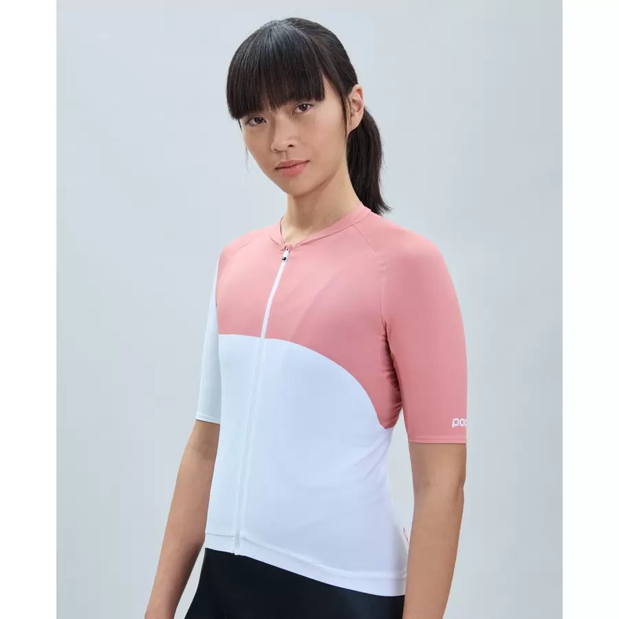 Maglia a Manica Corta Donna Essential Road Jersey Print Bianco/Rosa Taglia L #3