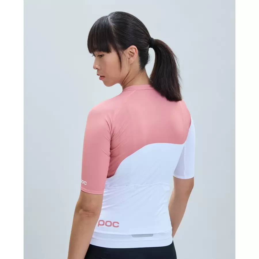 Maglia a Manica Corta Donna Essential Road Jersey Print Bianco/Rosa Taglia L #4